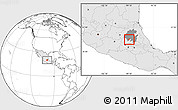 Blank Location Map of Atotonilco de Tula, highlighted country, highlighted parent region