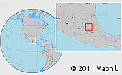 Gray Location Map of Atotonilco de Tula