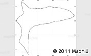 Blank Simple Map of Atotonilco de Tula, cropped outside