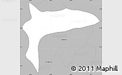 Gray Simple Map of Atotonilco de Tula