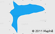 Political Simple Map of Atotonilco de Tula, single color outside