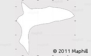 Silver Style Simple Map of Atotonilco de Tula, cropped outside
