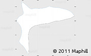 Silver Style Simple Map of Atotonilco de Tula, single color outside