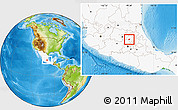 Physical Location Map of Chapantongo, highlighted country