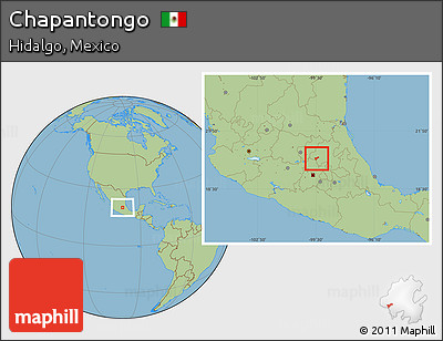 Savanna Style Location Map of Chapantongo