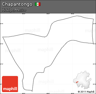 Blank Simple Map of Chapantongo, cropped outside, no labels