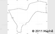 Blank Simple Map of Chapantongo, cropped outside