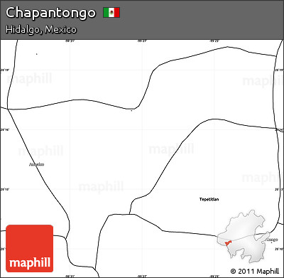 Blank Simple Map of Chapantongo
