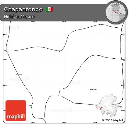 Blank Simple Map of Chapantongo