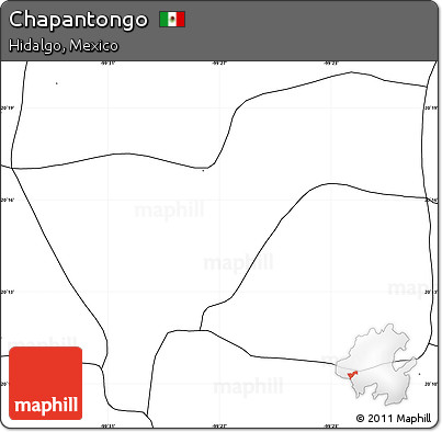 Blank Simple Map of Chapantongo, no labels