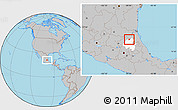 Gray Location Map of Chapulhuacan, highlighted parent region