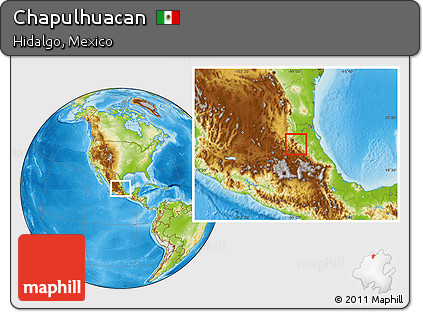 Physical Location Map of Chapulhuacan
