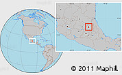 Gray Location Map of Ixmiquilpan