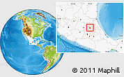Physical Location Map of Ixmiquilpan, highlighted country