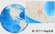 Shaded Relief Location Map of Ixmiquilpan