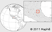 Blank Location Map of Jacala de Ledezma, highlighted country