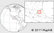 Blank Location Map of Jacala de Ledezma