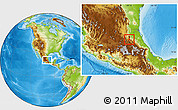 Physical Location Map of Jacala de Ledezma