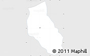 Silver Style Simple Map of Jacala de Ledezma, single color outside