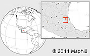 Blank Location Map of Jaltocan, highlighted country