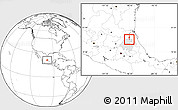 Blank Location Map of Jaltocan, highlighted parent region
