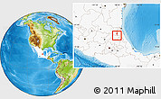 Physical Location Map of Jaltocan, highlighted country