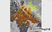Physical Map of Hidalgo, desaturated