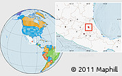 Political Location Map of Metztitlan, highlighted country