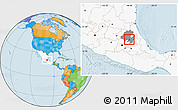 Political Location Map of Pachuca, highlighted country, highlighted parent region