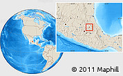 Shaded Relief Location Map of Pachuca