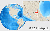 Shaded Relief Location Map of Pisaflores, highlighted parent region