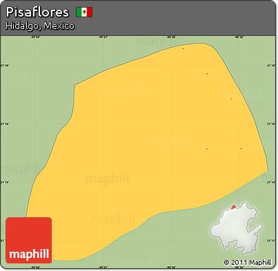 Savanna Style Simple Map of Pisaflores, single color outside