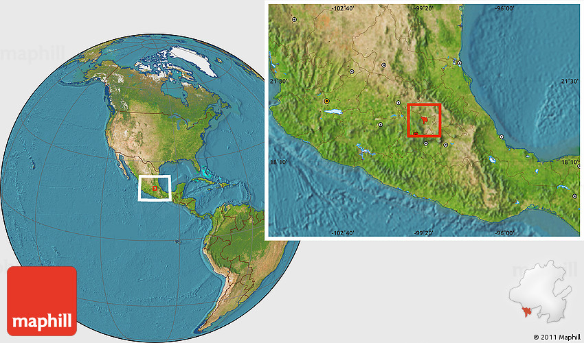 Satellite Location Map of Tepeji Del Rio De Ocampo Satellite Location Map of Tepeji Del Rio De Ocampo
