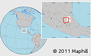 Gray Location Map of Tepetitlan, highlighted parent region