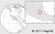 Blank Location Map of Tizayuca, highlighted country
