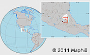 Gray Location Map of Tizayuca, highlighted parent region