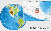 Physical Location Map of Tizayuca, highlighted country, highlighted parent region