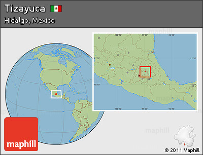 Savanna Style Location Map of Tizayuca