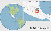 Savanna Style Location Map of Tizayuca, highlighted country, highlighted parent region