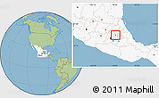 Savanna Style Location Map of Tizayuca, highlighted country