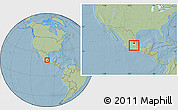 Savanna Style Location Map of Tizayuca, highlighted parent region, within the entire country, hill shading