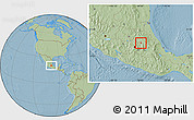 Savanna Style Location Map of Tizayuca, hill shading