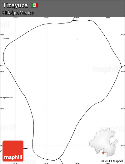 Blank Simple Map of Tizayuca