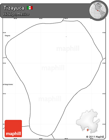 Blank Simple Map of Tizayuca