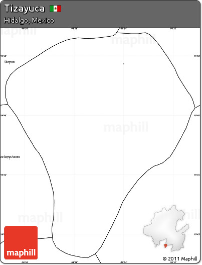 Blank Simple Map of Tizayuca
