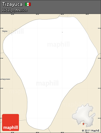 Classic Style Simple Map of Tizayuca