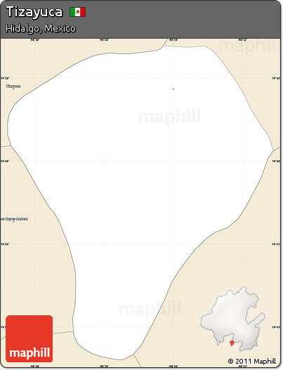 Classic Style Simple Map of Tizayuca