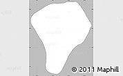 Gray Simple Map of Tizayuca, single color outside