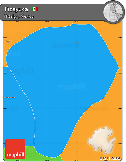 Political Simple Map of Tizayuca