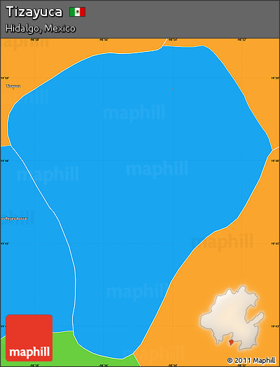 Political Simple Map of Tizayuca